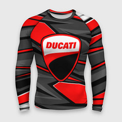 Рашгард мужской Ducati - red stripes, цвет: 3D-принт