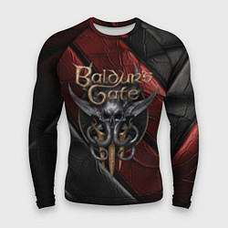 Рашгард мужской Baldurs Gate 3 logo dark, цвет: 3D-принт