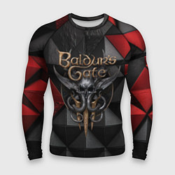 Рашгард мужской Baldurs Gate 3 logo red black, цвет: 3D-принт