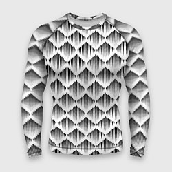 Рашгард мужской Ромбы из черных треугольников, цвет: 3D-принт
