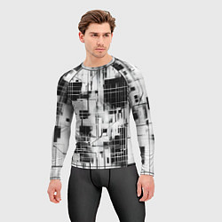 Рашгард мужской Кибер Сетка гранж, цвет: 3D-принт — фото 2
