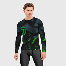 Рашгард мужской Juventus black green logo, цвет: 3D-принт — фото 2