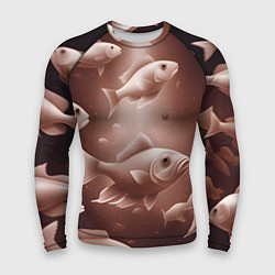 Рашгард мужской Косяк рыб, цвет: 3D-принт