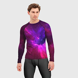 Рашгард мужской Бескрайнее космическое пространство - галактика, цвет: 3D-принт — фото 2