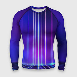 Рашгард мужской Neon glow - vaporwave - strips, цвет: 3D-принт
