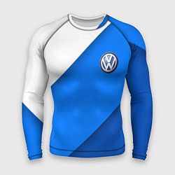 Мужской рашгард Volkswagen - голубые линии