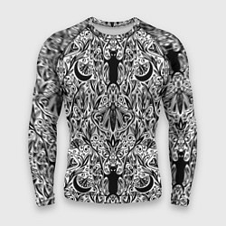 Мужской рашгард Bats and moths - gothic pattern