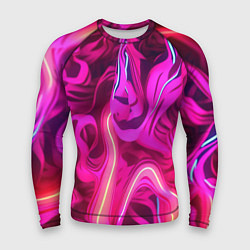 Рашгард мужской Pink neon abstract, цвет: 3D-принт