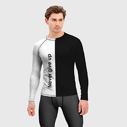 Рашгард мужской Never give up мотивация, цвет: 3D-принт — фото 2