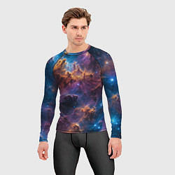 Рашгард мужской Космическая туманность, цвет: 3D-принт — фото 2