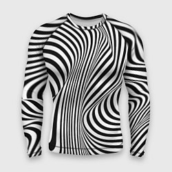 Рашгард мужской Цвета зебры оптическая иллюзия, цвет: 3D-принт