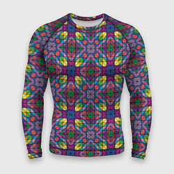 Рашгард мужской Стеклянная мозаика, цвет: 3D-принт
