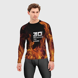 Рашгард мужской Thirty Seconds to Mars fire, цвет: 3D-принт — фото 2