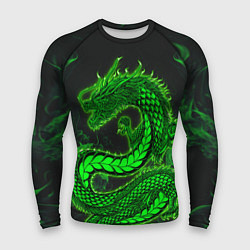 Рашгард мужской Зеленый дракон с эффектом свечения, цвет: 3D-принт