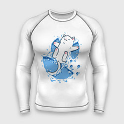 Рашгард мужской Снежный кото-ангел, цвет: 3D-принт