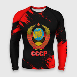 Рашгард мужской СССР красные краски, цвет: 3D-принт