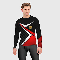 Рашгард мужской Russia - black and red, цвет: 3D-принт — фото 2