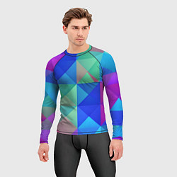 Рашгард мужской Разноцветные фигуры, цвет: 3D-принт — фото 2