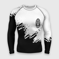 Рашгард мужской Juventus black sport texture, цвет: 3D-принт