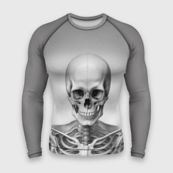 Рашгард мужской Скелет черно белый, цвет: 3D-принт