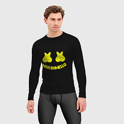 Рашгард мужской Christopher Comstock yellow logo, цвет: 3D-принт — фото 2