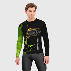 Рашгард мужской Мерседес AMG тёмный, цвет: 3D-принт — фото 2