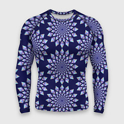 Рашгард мужской Криптовалюта Эфириум паттерн по кругу на синем, цвет: 3D-принт