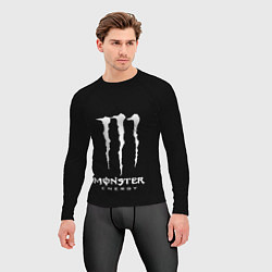 Рашгард мужской Monster energy белое лого, цвет: 3D-принт — фото 2