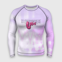 Мужской рашгард Love is everywhere on gradient