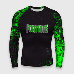 Рашгард мужской Fortnite зеленый краски лого, цвет: 3D-принт