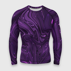 Рашгард мужской Абстакция на темно фиолетовом, цвет: 3D-принт