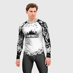 Рашгард мужской Fortnite краски чёрные, цвет: 3D-принт — фото 2
