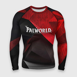 Мужской рашгард Palworld red black abstract