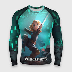Рашгард мужской Персонаж Minecraft с мечом, цвет: 3D-принт