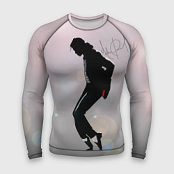 Рашгард мужской Майкл Джексон под прожекторами - с автографом, цвет: 3D-принт