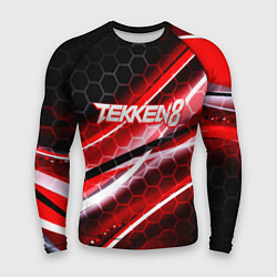 Рашгард мужской Tekken 8 огненное лого файтинг, цвет: 3D-принт