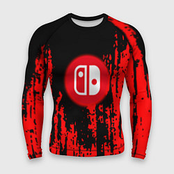 Рашгард мужской Nintendo огенное лого краски, цвет: 3D-принт