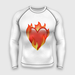 Рашгард мужской Сердце в огне эмодзи, цвет: 3D-принт