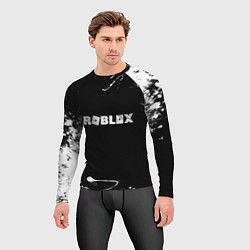 Рашгард мужской Roblox текстура краски белые, цвет: 3D-принт — фото 2