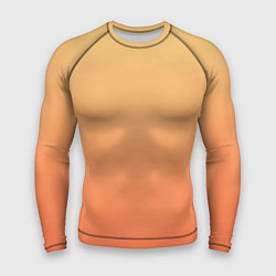 Рашгард мужской Градиент солнечный жёлто-оранжевый приглушённый, цвет: 3D-принт