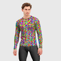 Рашгард мужской Разноцветная мелкая мозаика, цвет: 3D-принт — фото 2