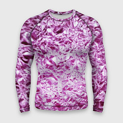 Рашгард мужской Сверкающая розовая фактура фольги, цвет: 3D-принт