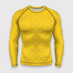 Рашгард мужской Жёлтый со звёздочками, цвет: 3D-принт