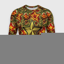 Рашгард мужской Золотые звезды СССР на камуфляже, цвет: 3D-принт