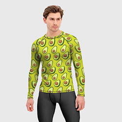 Рашгард мужской Паттерн с половинкой авокадо, цвет: 3D-принт — фото 2