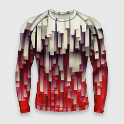 Рашгард мужской Блоки-сталактиты с красной подсветкой, цвет: 3D-принт