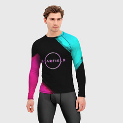 Рашгард мужской Starfield neon, цвет: 3D-принт — фото 2