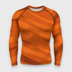 Рашгард мужской Тёмный оранжевый полосами, цвет: 3D-принт