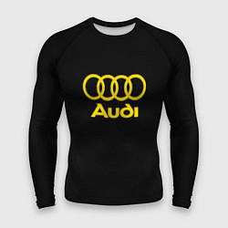 Мужской рашгард Audi logo yellow