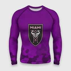 Рашгард мужской Inter Miami logo pattern, цвет: 3D-принт